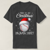 This Is My Christmas Pajama Baseball Santa Hat Sno Tシャツ (デザイン正面)