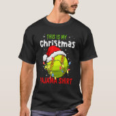This Is My Christmas Pajama Baseball Softball     Tシャツ (正面)