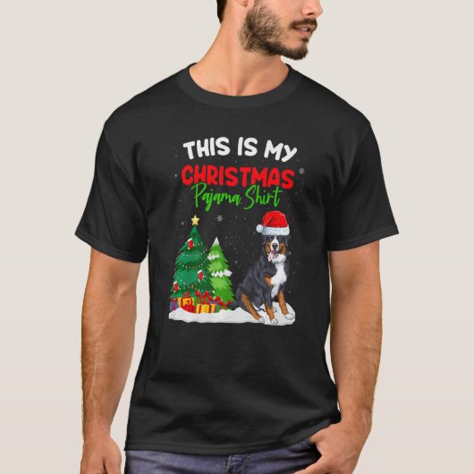 This Is My Christmas Pajama  Bernese Mountain Owne Tシャツ (正面)
