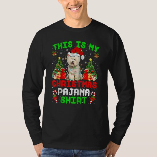 This Is My Christmas Pajama  Bichon Frise Dog Chri Tシャツ (正面)