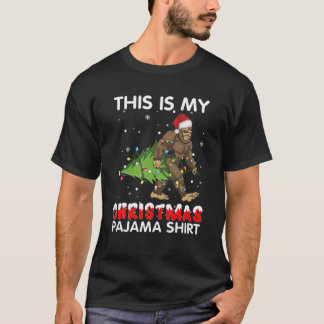 This Is My Christmas Pajama Bigfoot Christmas Tシャツ