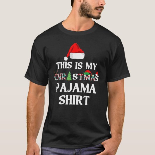 This is My Christmas Pajama Christmas love Tシャツ (正面)