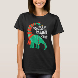 This Is My Christmas Pajama Dinosaur Brontosaurus  Tシャツ