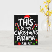 This Is My Christmas Pajama Family Matching Xmas T カード (黄色い花)