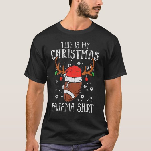 This Is My Christmas Pajama Football Xmas PJs Spo Tシャツ (正面)