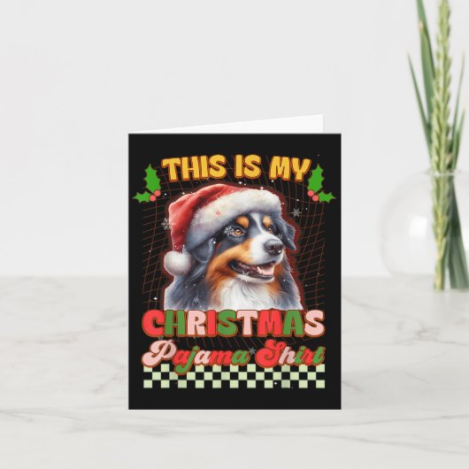 This Is My Christmas Pajama Funny Australian Sheph カード (正面)