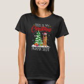 This Is My Christmas Pajama German Shepherd Christ Tシャツ (正面)