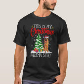 This Is My Christmas Pajama German Shepherd Christ Tシャツ (正面)