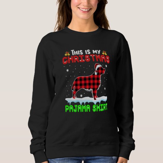 This Is My Christmas Pajama  Golden Retriever Dog スウェットシャツ (正面)