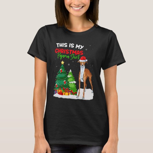 This Is My Christmas Pajama  Greyhound Dog Owner Tシャツ (正面)