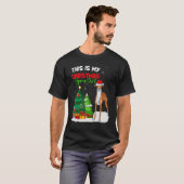 This Is My Christmas Pajama  Greyhound Dog Owner Tシャツ (正面フル)