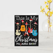 This Is My Christmas Pajama Guitar Guitarist Music カード (黄色い花)