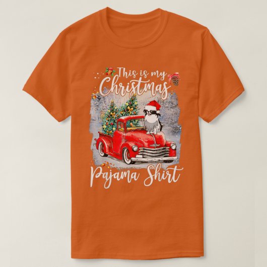 This Is My Christmas Pajama Japanese Chin Xmas Dog Tシャツ (デザイン正面)