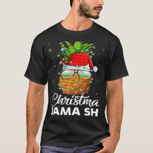 This Is My Christmas Pajama Lighting Pineapple Xma Tシャツ (正面)