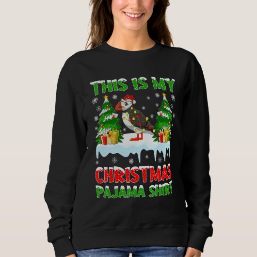 This Is My Christmas Pajama Puffin Christmas 1 スウェットシャツ (正面)