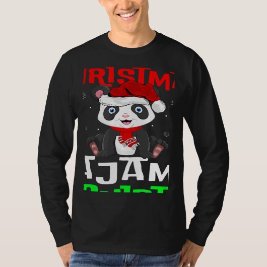 This Is My Christmas Pajama  Santa Hat Panda Xmas Tシャツ (正面)