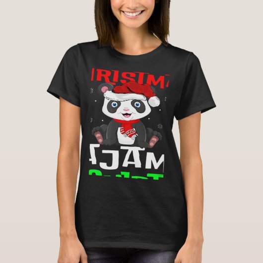 This Is My Christmas Pajama  Santa Hat Panda Xmas Tシャツ (正面)