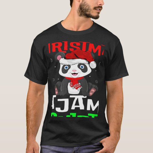 This Is My Christmas Pajama  Santa Hat Panda Xmas Tシャツ (正面)