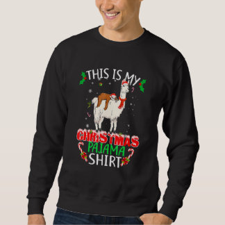 This Is My Christmas Pajama Santa Sloth Riding Lla スウェットシャツ