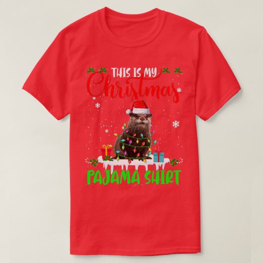This Is My Christmas Pajama  Santa Xmas Lights Ott Tシャツ (デザイン正面)