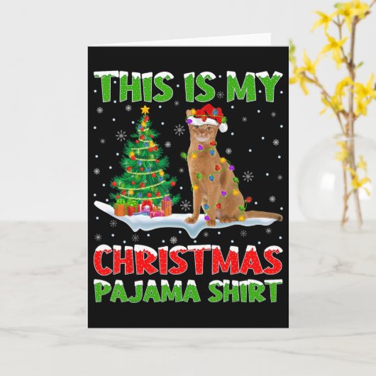 This Is My Christmas Pajama Shirt Christmas  カード (黄色い花)