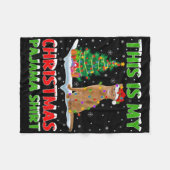 This Is My Christmas Pajama Shirt Christmas  フリースブランケット (正面(横))
