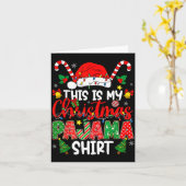 This Is My Christmas Pajama Shirt For Men Women Te カード (黄色い花)