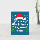 This Is My Christmas Pajama Shirt Funny Retro Matc カード (正面)