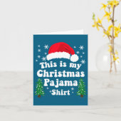 This Is My Christmas Pajama Shirt Funny Retro Matc カード (黄色い花)