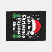 This Is My Christmas Pajama Shirt Funny Retro Matc フリースブランケット (正面(横))