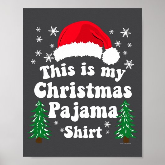 This Is My Christmas Pajama Shirt Funny Retro Matc ポスター (正面)
