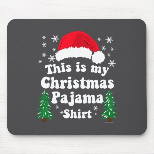 This Is My Christmas Pajama Shirt Funny Retro Matc マウスパッド (正面)