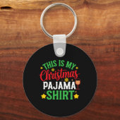This Is My Christmas Pajama Shirt Funny Xmas Pjs M キーホルダー (正面)