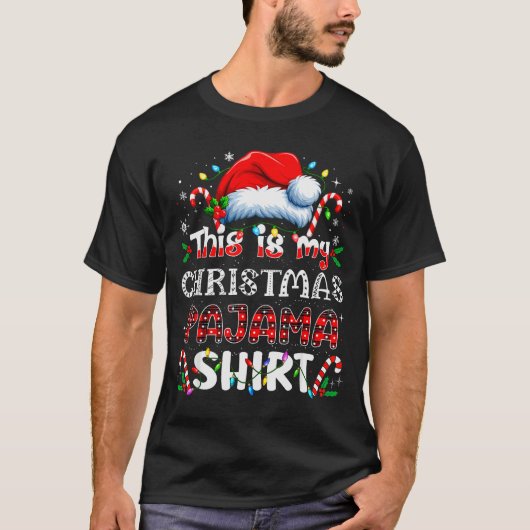 This Is My Christmas Pajama Shirt Funny Xmas Pjs M Tシャツ (正面)