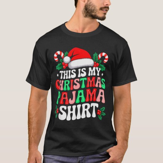 This Is My Christmas Pajama Shirt Funny Xmas Pjs M Tシャツ (正面)