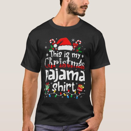This Is My Christmas Pajama Shirt Funny Xmas Pjs M Tシャツ (正面)