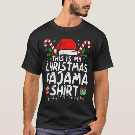 This Is My Christmas Pajama Shirt Funny Xmas Pjs M Tシャツ (正面)