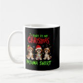 This Is My Christmas Pajama Shirt Shih Tzu Dog Fun コーヒーマグカップ (左)