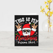 This Is My Christmas Pajama Shirt Sungles Santa Ro カード (黄色い花)