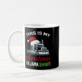 This Is My Christmas Pajama Truck Driver Xmas Gift コーヒーマグカップ (左)