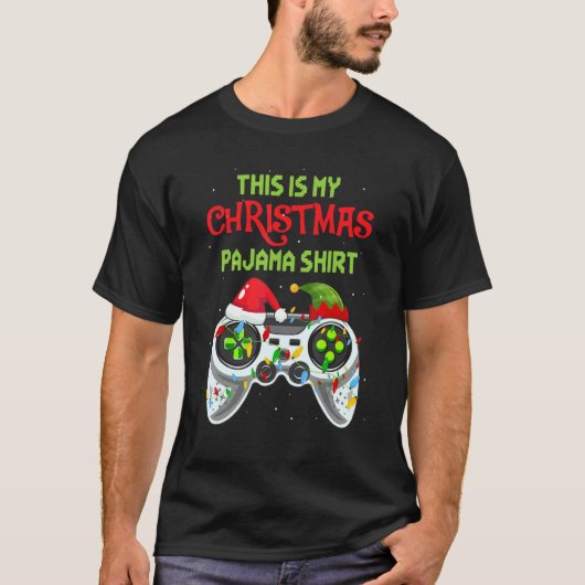 This is My Christmas Pajama Video Game For Gamer Tシャツ (正面)