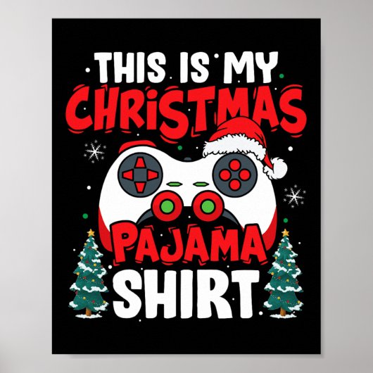 This Is My Christmas Pajama Video Game Gamer Boys  ポスター (正面)