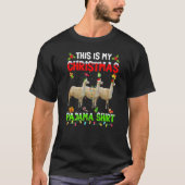 This Is My Christmas Pajama Xmas Llama Squad Tシャツ (正面)