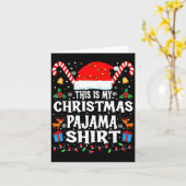 This Is My Christmas Pajama Xmas Pjs Men Women Fun カード (黄色い花)