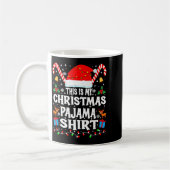 This Is My Christmas Pajama Xmas Pjs Men Women Fun コーヒーマグカップ (左)