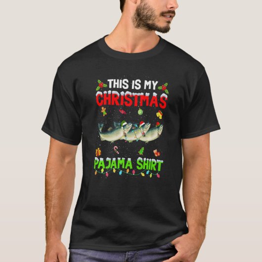 This Is My Christmas Pajama Xmas Salmon Squad Tシャツ (正面)