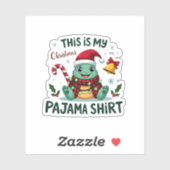 This Is My Christmas Turtle Pajama Shirt Buffalo P シール (シート)