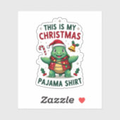 This Is My Christmas Turtle Pajama Shirt Buffalo P シール (シート)