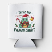 This Is My Christmas Turtle Pajama Shirt Buffalo P 缶クーラー (正面)