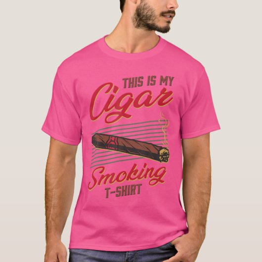 This Is My Cigar Smoking Funny Smoker Tシャツ (正面)